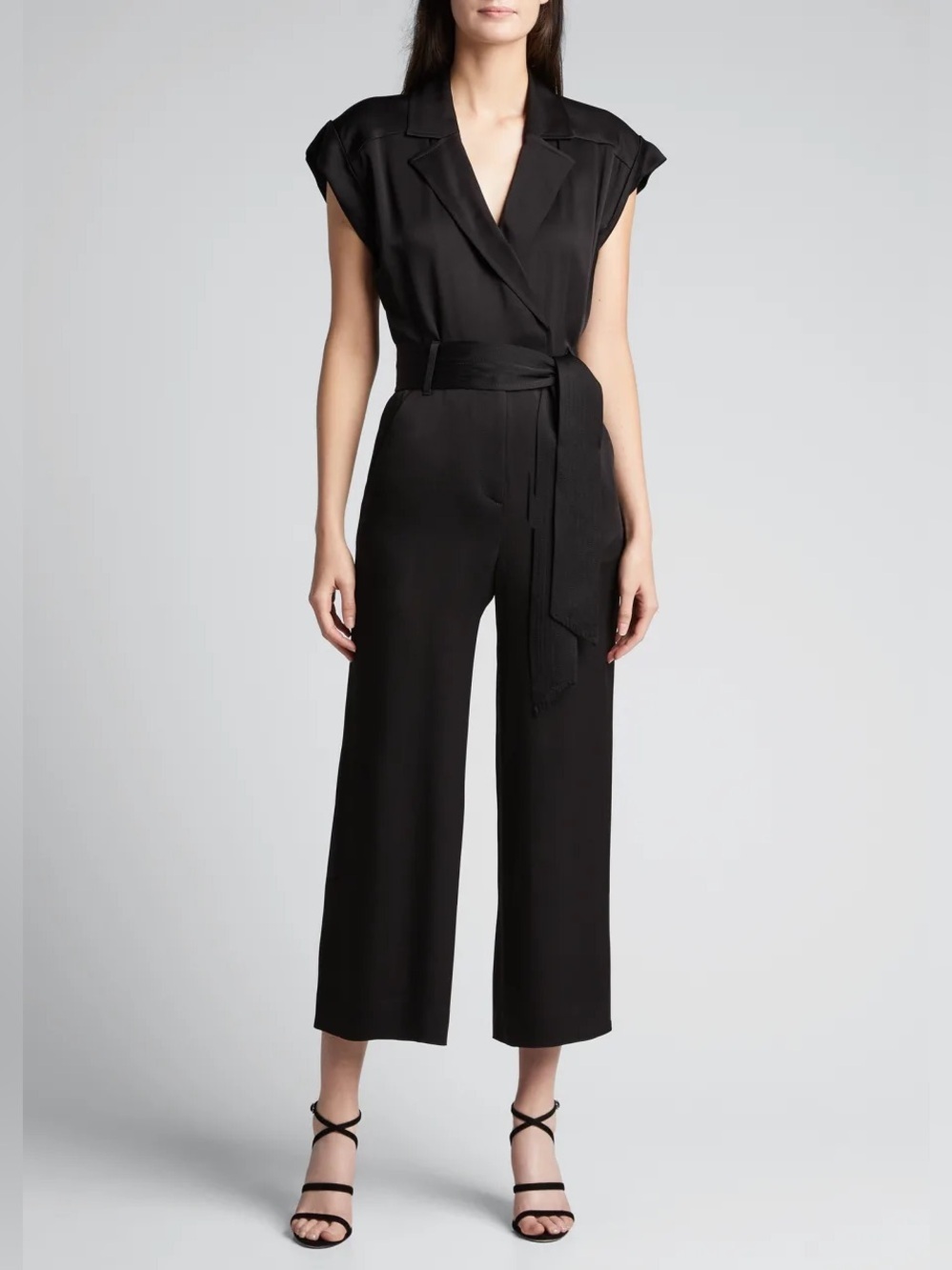Veronica Beard Ophelia Black Belted Jumpsuit size small - Picture 1 of 15